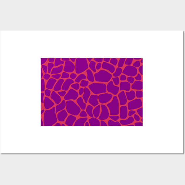 Giraffe Print Pink and Purple Wall Art by BeastieToyz